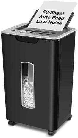 Sixty sheet auto feed six gallon shredder