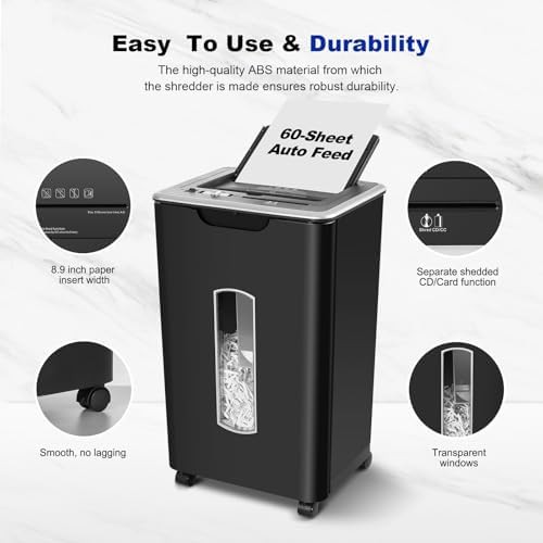 Sixty sheet auto feed six gallon shredder — photo 4