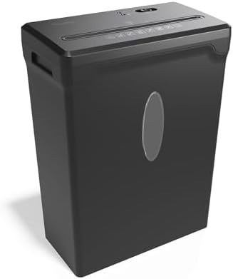 Anti jam eight sheet black shredder