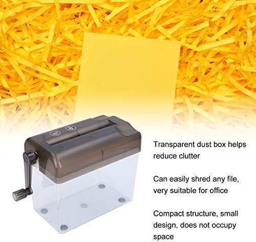 Grey manual desktop hand paper shredder — photo 4