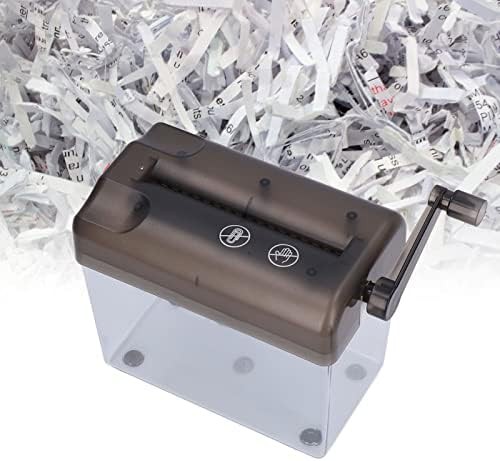 Grey manual desktop hand paper shredder — photo 5