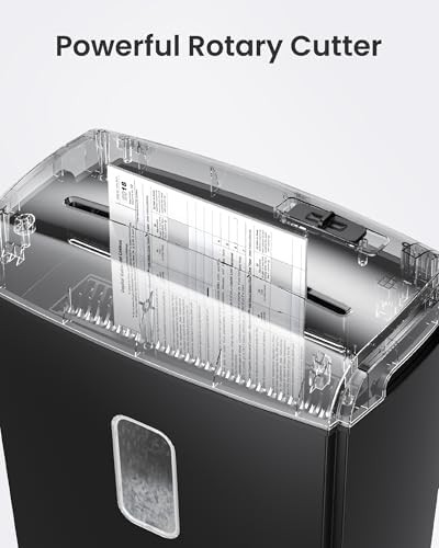 Black eight sheet micro cut shredder — photo 3