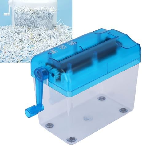 Manual blue strip cut desktop shredder — photo 4