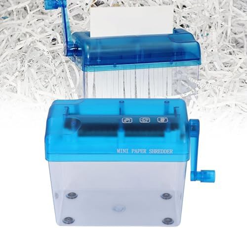 Manual blue strip cut desktop shredder — photo 5