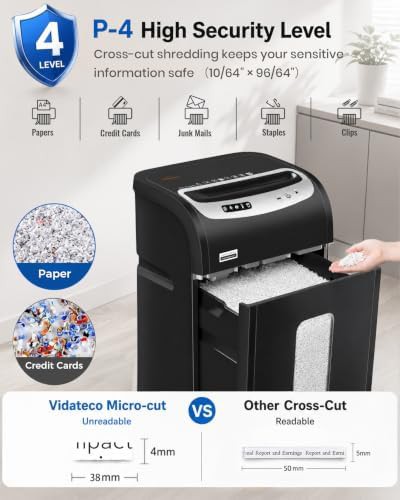 High capacity 20 sheet cross cut shredder — photo 4