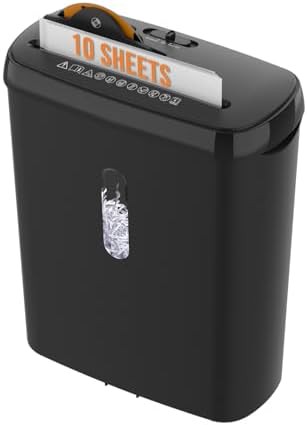 Black 10 sheet strip cut shredder