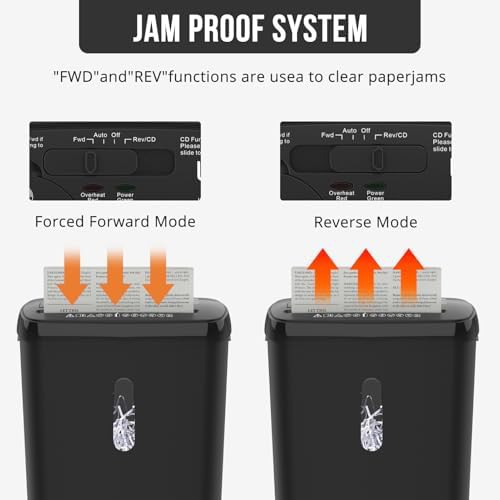 Black 10 sheet strip cut shredder — photo 4