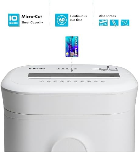 Ten sheet micro cut shredder with six gallon bin — photo 3