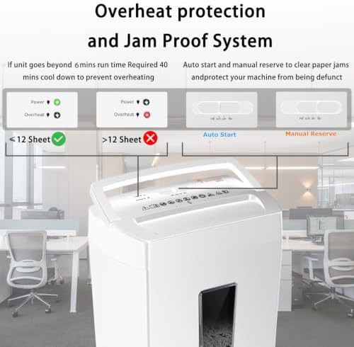 White heavy duty cross cut shredder — photo 4