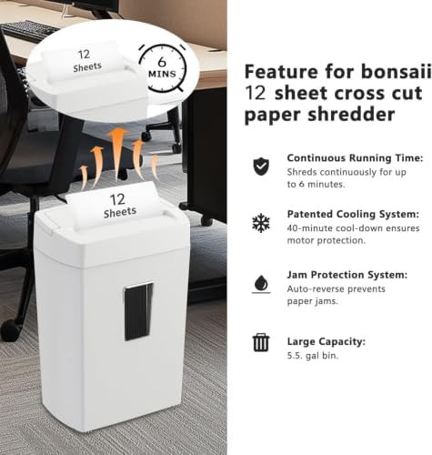 White heavy duty cross cut shredder — photo 5