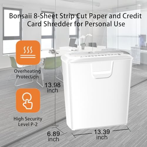 Eight sheet strip cut white shredder — photo 3