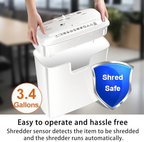 Eight sheet strip cut white shredder — photo 5
