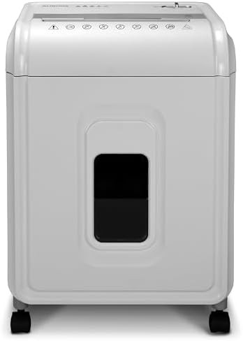 Twelve sheet micro cut shredder with sixty minute run