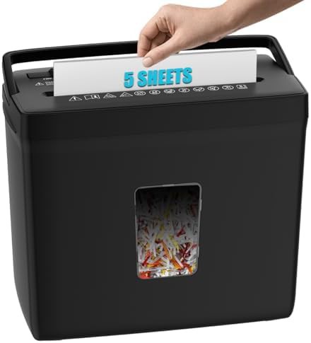 Five sheet desktop cross cut shredder