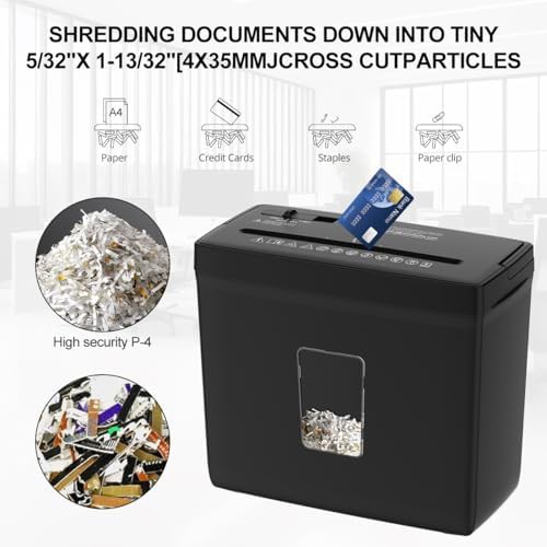 Five sheet desktop cross cut shredder — photo 3