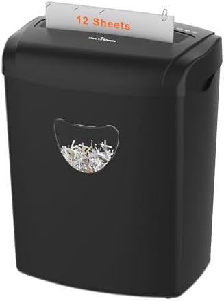 Black 12 sheet cross cut shredder