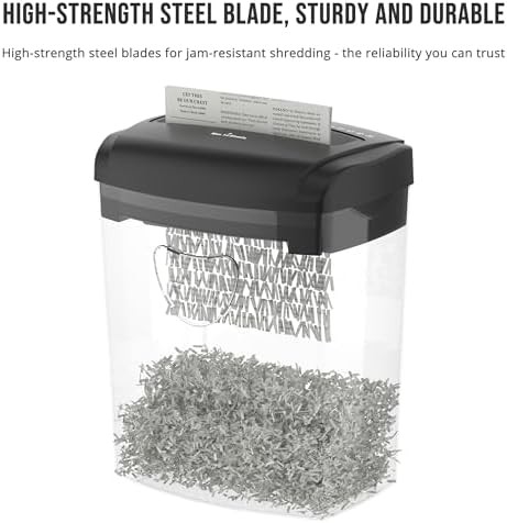 Black 12 sheet cross cut shredder — photo 3