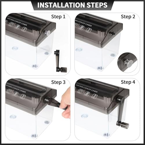 Black manual desktop paper grinder — photo 4