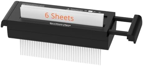 Portable 6 sheet strip cut shredder