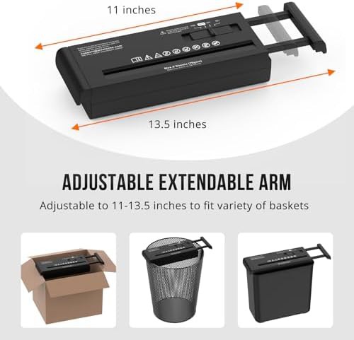 Portable 6 sheet strip cut shredder — photo 4