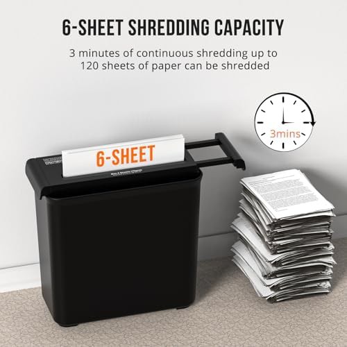Portable 6 sheet strip cut shredder — photo 5