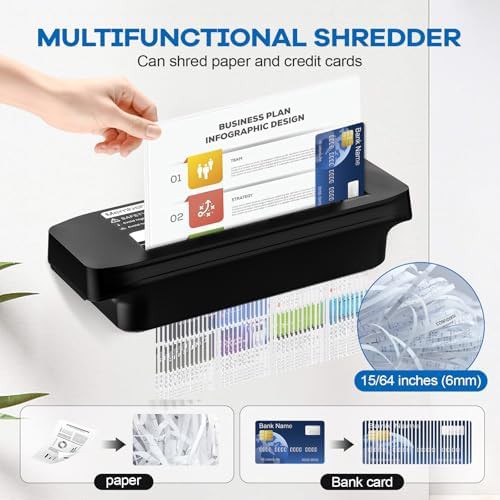 Strip cut paper shredder without basket — photo 3
