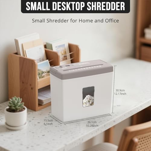 Compact brown and white cross cut shredder — photo 4