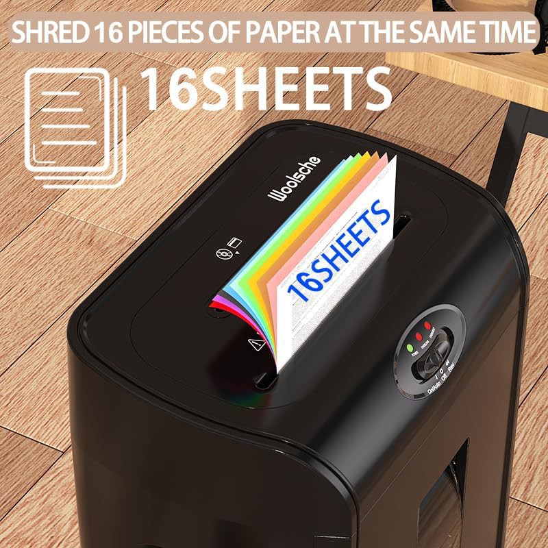 Sixteen sheet cross cut shredder with pull out basket — photo 4
