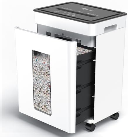 White micro cut office paper shredder