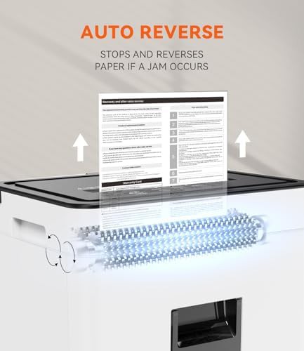 White micro cut office paper shredder — photo 4