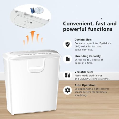 White strip cut low noise shredder — photo 5
