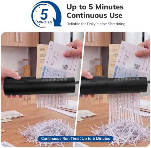 Portable black strip cut mini shredder — photo 4