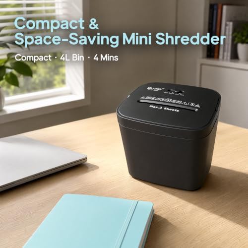 Mini cross cut shredder with four liter bin — photo 5