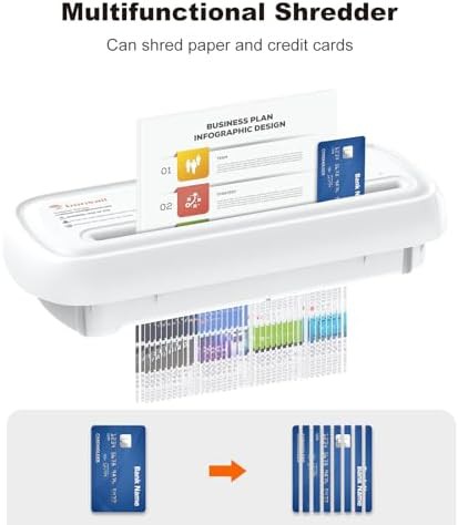 Portable six sheet strip cut shredder — photo 4