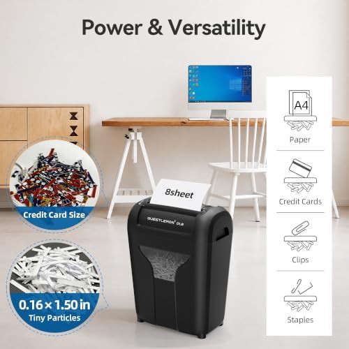 Quiet eight sheet cross cut shredder — photo 4