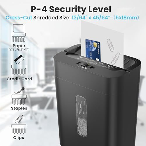 Portable six sheet cross cut shredder — photo 3