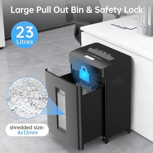 Commercial micro cut shredder with six gallon bin — photo 5