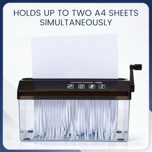 Portable black manual hand shredder set — photo 3