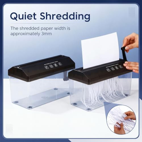 Portable black manual hand shredder set — photo 4
