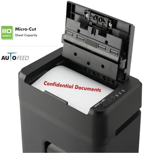 Professional 110 sheet auto feed micro cut shredder — photo 3
