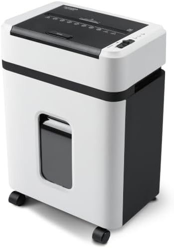 White 110 sheet auto feed micro cut shredder