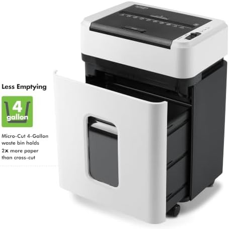 White 110 sheet auto feed micro cut shredder — photo 5
