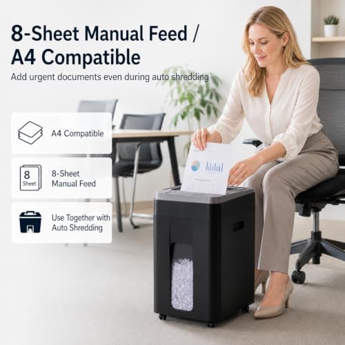 High capacity 400 sheet auto feed shredder — photo 3